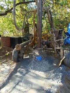 Vrtání studny 40 m hluboké, Šimanov na Vysočině